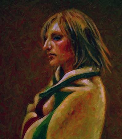 Custom Order #X8-3OV, Oil on Canvas, Custom Painting of The Person You Love, For 1 Person of Customer's Choice, Style: Expressionism, with Signature Text 