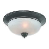 Royce Westlake Flush Mount Ceiling Fixture Oil Rubbed Bronze with White Alabaster Globe # RFM40ES/23