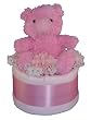 Pink Pig 1 Tier Diaper Cake w/ Pampers Swaddlers, 10" Stuffed Animal, and Precious Cargo Baby Apparel