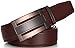 Marino Men's Genuine Leather Ratchet Dress Belt with Automatic Buckle, Enclosed in an Elegant Gift Box - Brown and Silver Open Grid Buckle W Brown Leather - Custom: Up to 44