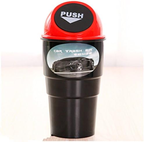 Vivinature Mini Car Trash Can Plastic Automotive Car Organizer Car Garbage Rubbish Trash Bin Can Holder Garbage Dust Holder (Red)