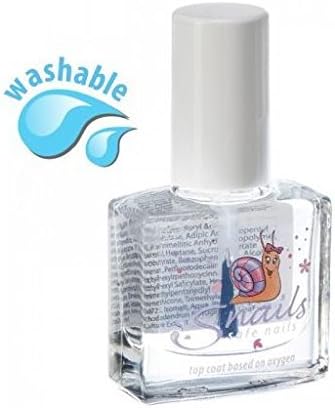 Hopscotch Kids Clear Top Coat (7ml, Non-Toxic, Water Based) by safe nails