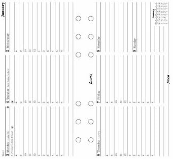 Filofax Week To View Horizontal 2012