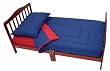 American Baby Company Percale 4 Piece Toddler Bed Set, Red/Royal
