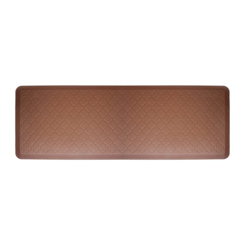 WellnessMats 72-inch by 24-inchh Motif Mat, Trellis, Brown