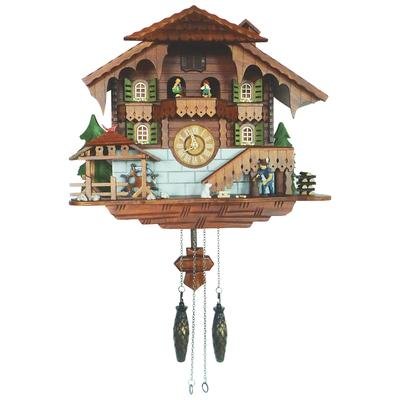 Kassel Large Cuckoo Clock with Multiple Moving Facets