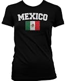 Mexico Flag International Soccer Juniors T-shirt, Mexican Soccer Juniors T-shirt, Large, Black
