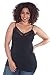 2 Pack Zenana Women's Lace Trim Tank Top Small Black and Heather Gray