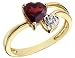 Garnet Gemstone and Diamond Ring in 14K Yellow Gold