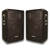 Pair of 12″ PA DJ Speakers 600 Watts PRO Audio – Mains, Monitors, Bands, Karaoke, Churches, Weddings