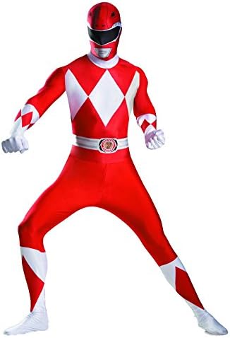 Skinovations Mens Red Ranger Costume Power Ranger Morphsuit 2nd Skin Suit XL