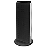 Azar 700508-BLK 8-Inch W by 20-Inch H Revolving Black Pegboard Counter Unit, Black