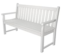 Hot Sale POLYWOOD TGB60WH Traditional Garden 60" Bench, White