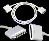 30 PIN Dock Extender Cable Sync Data Charge for Iphone Ipod White
