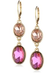 Anne Klein "Color Social Scene" Gold-Tone Double Drop Earrings