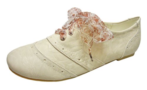 Big & Tall Women Shoes Beige Lace Canvas