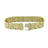 2 ct Men's Diamond Bracelet in 14K Yellow Italian Gold VS Clarity