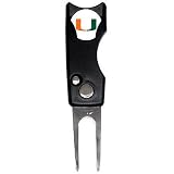 Miami Hurricanes NCAA Spring Action Divot Repair Tool w/ Ball Marker