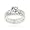 Sterling Silver Round CZ Wedding Engagement Ring Set
