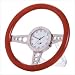 Wood Racer Steering Wheel Clock