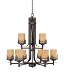 Designers Fountain 82189-WM Warm Mahogany Mission Ridge Asian Nine Light Up Lighting ...