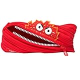 ZIPIT Talking Monstar Pencil Case, Red, 8.6"x0.78"x3.54" / 22x2x9cm (ZTM-AR-VOL)