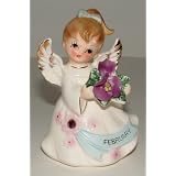 Vintage 1950's Lefton February Birthday Angel #6224 Amethyst