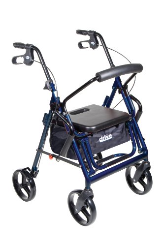 Duet Transport Wheelchair Chair Rollator Walker , Color: Blue