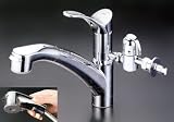 KVK水栓金具【KM828ZGTU】流し台用シングルレバー式シャワー付混合栓寒冷地用(ホーム/キッチン)