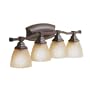 Kichler Lighting Kichler 6409OZ Sections 4-Light Bath Strip, Olde Bronze with Etched Sunset Glass