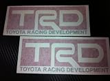 2x TRD Toyota Racing Decal Sticker (New) Black/red Size 7''x2.75''