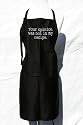 Black Embroidered Apron "Your opinion was not in my recipe"