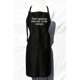 Black Embroidered Apron Your opinion was not in my recipe