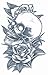 Tinsley Transfers Skull and Roses Prison Temporary Tattoo
