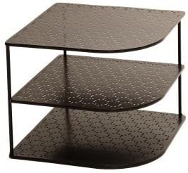 Gun Metal 3-tier Corner Shelf Organizer
