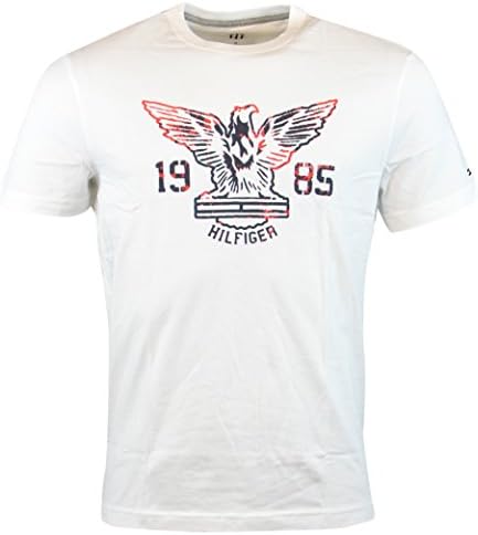 Tommy Hilfiger Mens Classic Fit Logo T-Shirt - L - White