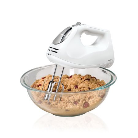 Hamilton Beach Hand Mixer with Snap-On Case, White Hamilton Beach Hand Mixer with Snap-On Case, White