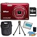 COOLPIX S5200 16 MP Built-In Wi-Fi Digital Camera - Red with 16GB Memory Bundle. Bundle Includes 16GB Memory Card, Lithium Battery, Mini Table-top Tripod, Deluxe Carrying Case , and 3pc. Lens Cleaning Kit.