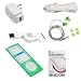 GTMax USB Rapid Car Charger + USB Home Travel Charger + USB Data Cable + Circle Green...