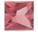 Jewelry : 7x7mm Princess Cut Buffed Top Pink Tourmaline Loose Gemstone