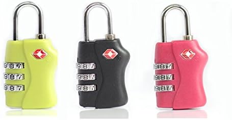 TSA Lock, Luggage Lock, Combination Lock Padlock, for Suitcase and Baggage, 3 pcs