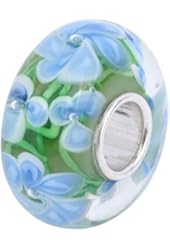 Blue Hawaii Murano Glass and Sterling Silver Bead Charm