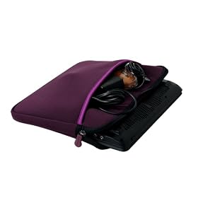 Neoprene Zip Skin Comfort Sleeve with Additional Pocket (Maroon) to Protect the Sony VAIO W 10.1 inch Netbook
