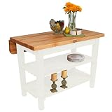 John Boos Kitchen Island Bar Work Table, 48in x 38in, Alabaster Base