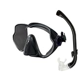 Tilos EXCEL Frameless Mask - great for Scuba Diving Snorkeling - black with snorkel