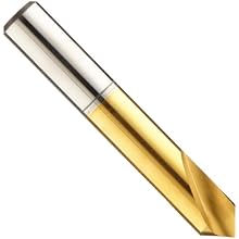 Magafor 0895 Series Cobalt Steel Titanium Nitride (TiN) Combination Spotting Drill and Countersink Bit, 2 Flute, 90 Degrees Cutting Angle, 0.630" Cutting Length