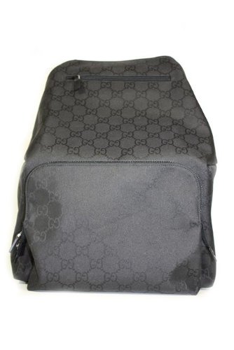Gucci Handbags Black GG Nylon Backpack 179606