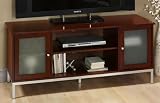 Amanda Wide-screen Tv Stand 2-door/open Dark Brown