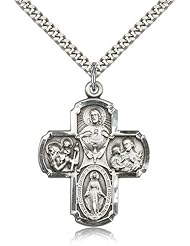 4 Way Cross Pendant, Sterling Silver