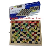 Folding Snakes and Ladders Travel Game - Wood